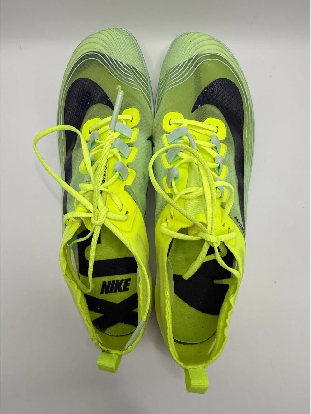 Nike Zoom Victory Waffle 5 Volt Green Black Mint Foam Men's Track Shoes Sz 9.5